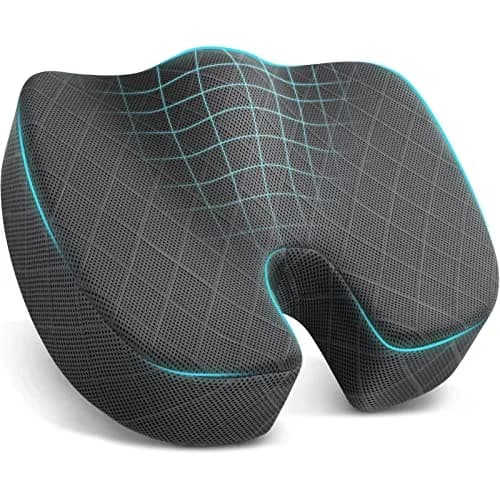 TushGuard Memory Foam Seat Cushion X-Large Grey | Ergonomic U-Shape for Sciatica & Hip Pain Relief thumbnail 1