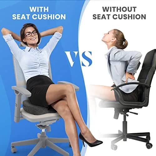 TushGuard Memory Foam Seat Cushion X-Large Grey | Ergonomic U-Shape for Sciatica & Hip Pain Relief thumbnail 7