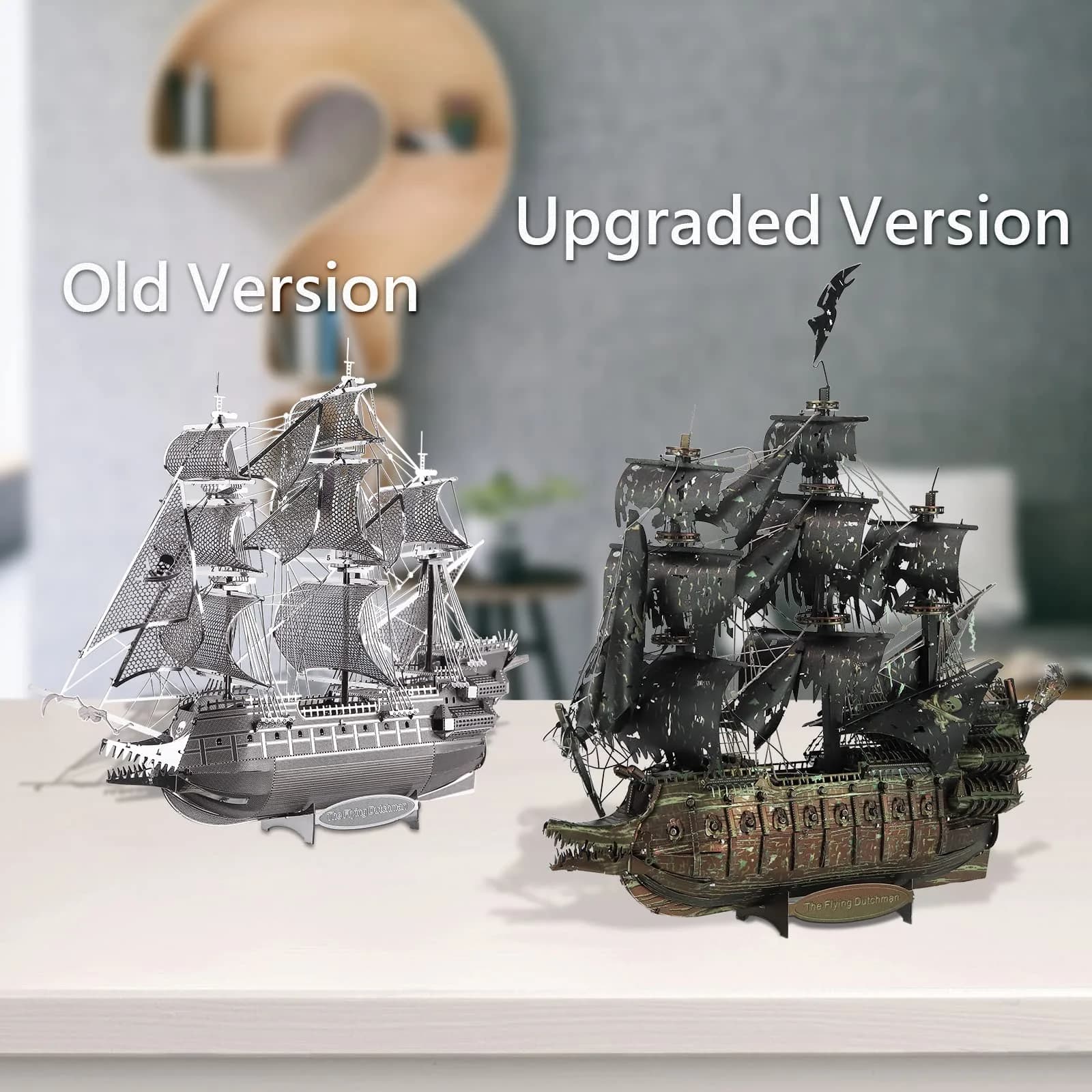 Piececool Flying Dutchman Pirate Ship 3D Metal Puzzle Model Kit 43.1cm (16.97in) | Challenging DIY Craft for Adults & Teens - view 9