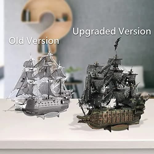 Piececool Flying Dutchman Pirate Ship 3D Metal Puzzle Model Kit 43.1cm (16.97in) | Challenging DIY Craft for Adults & Teens thumbnail 9