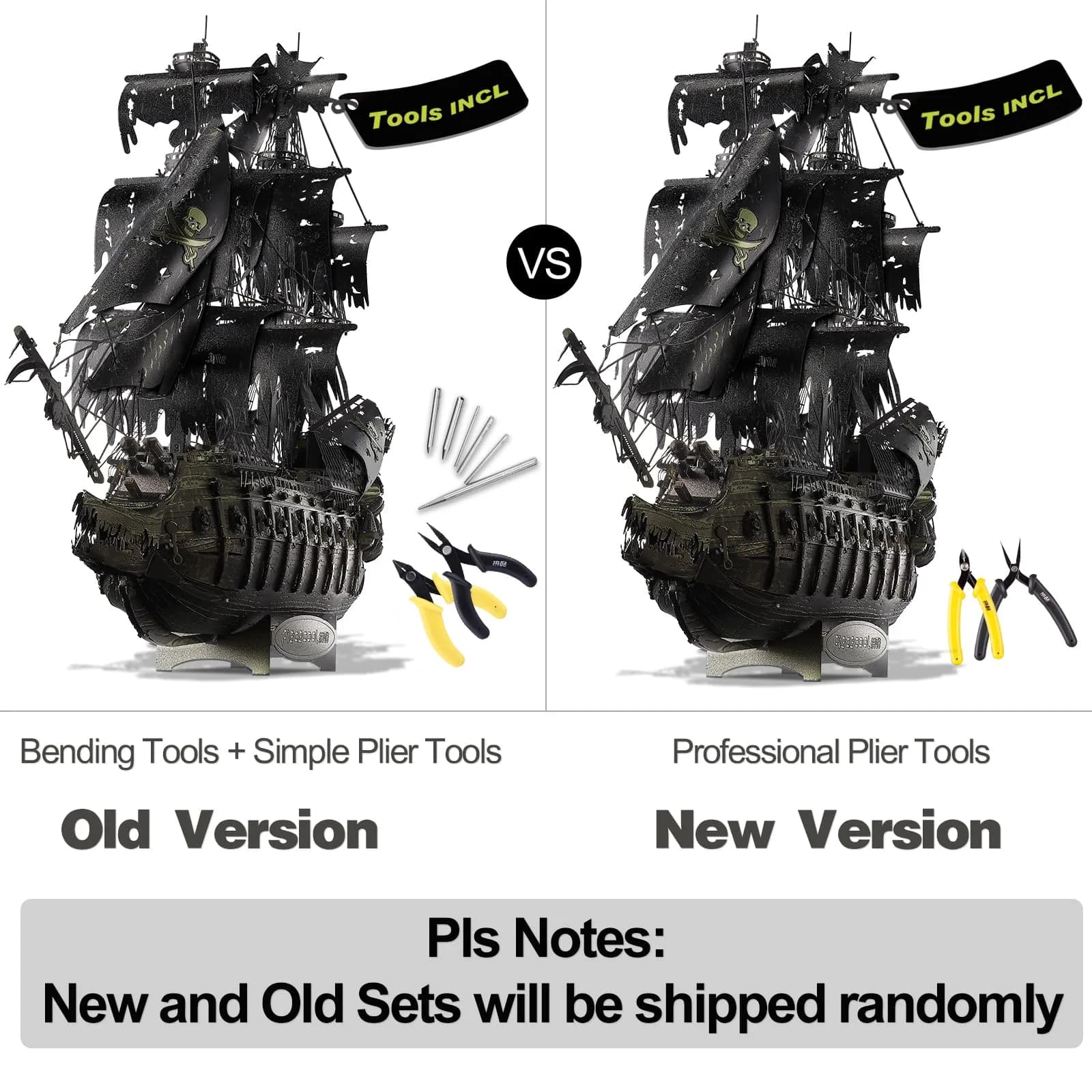 Piececool Flying Dutchman Pirate Ship 3D Metal Puzzle Model Kit 43.1cm (16.97in) | Challenging DIY Craft for Adults & Teens - view 2