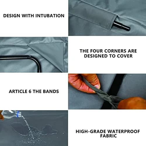 Hagsfire Grey Swing Canopy Replacement Large 195cm (76.7" L) | Waterproof UV-Resistant Outdoor Patio Cover thumbnail 4