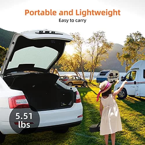 AODIOU Portable Projector Screen with Stand 80 Inch 16:9 | Outdoor Camping Movie Screen thumbnail 3