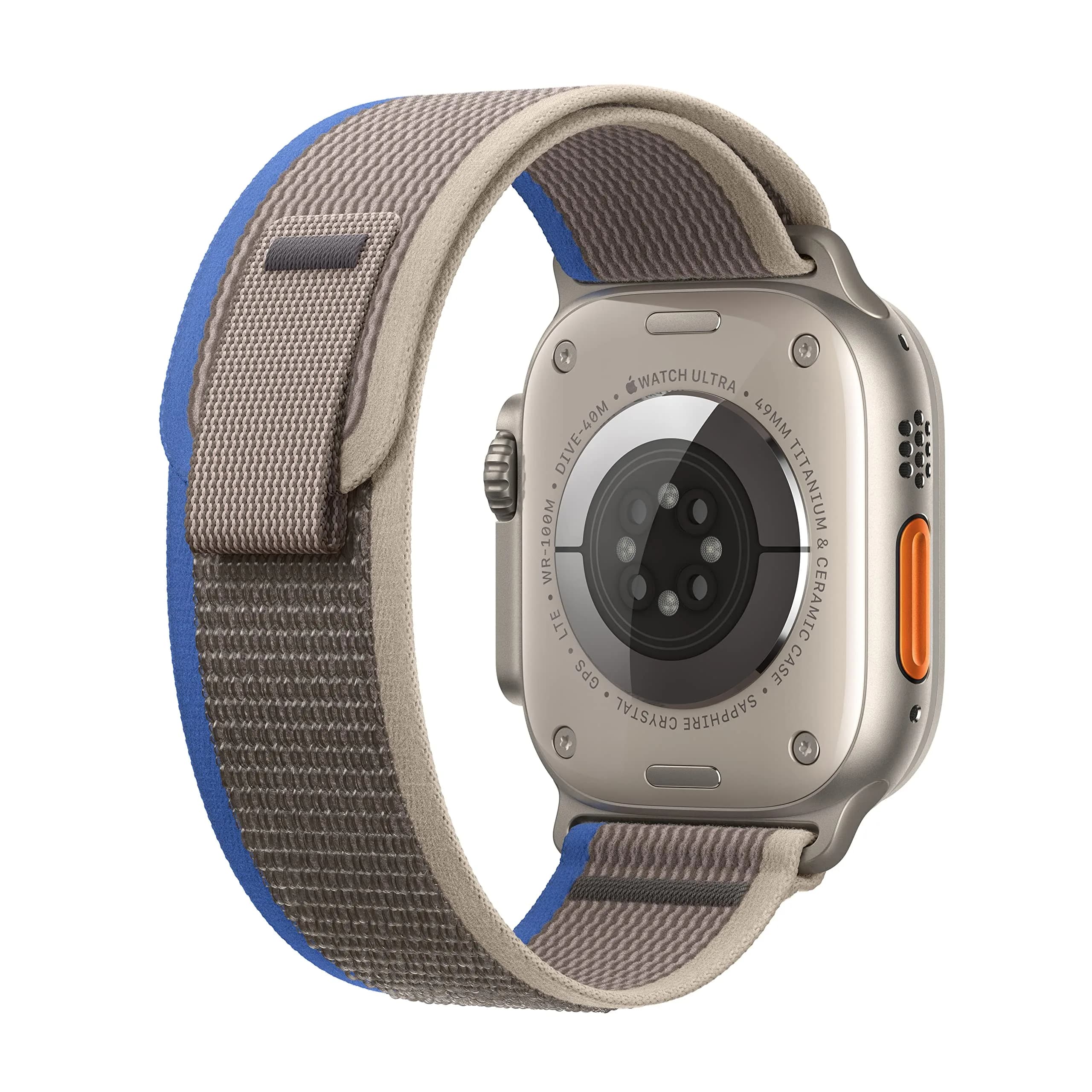 Apple Watch Ultra [GPS + Cellular 49mm] Titanium Case with Yellow/Beige Trail Loop, S/M | USA Import - view 3