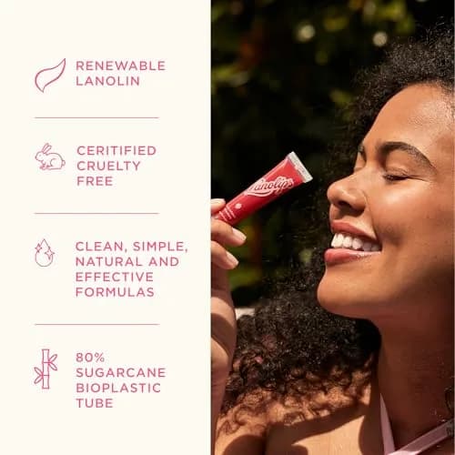 Lanolips Glossybalm Berry 12.5g | Ultra Hydrating Tinted Lip Gloss for Dry, Chapped Lips thumbnail 7