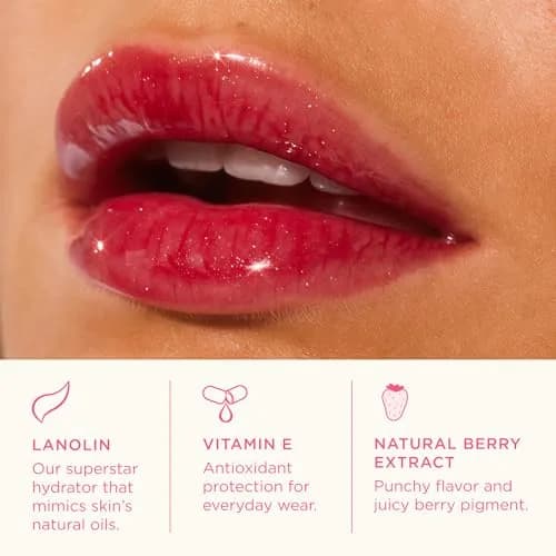 Lanolips Glossybalm Berry 12.5g | Ultra Hydrating Tinted Lip Gloss for Dry, Chapped Lips thumbnail 3