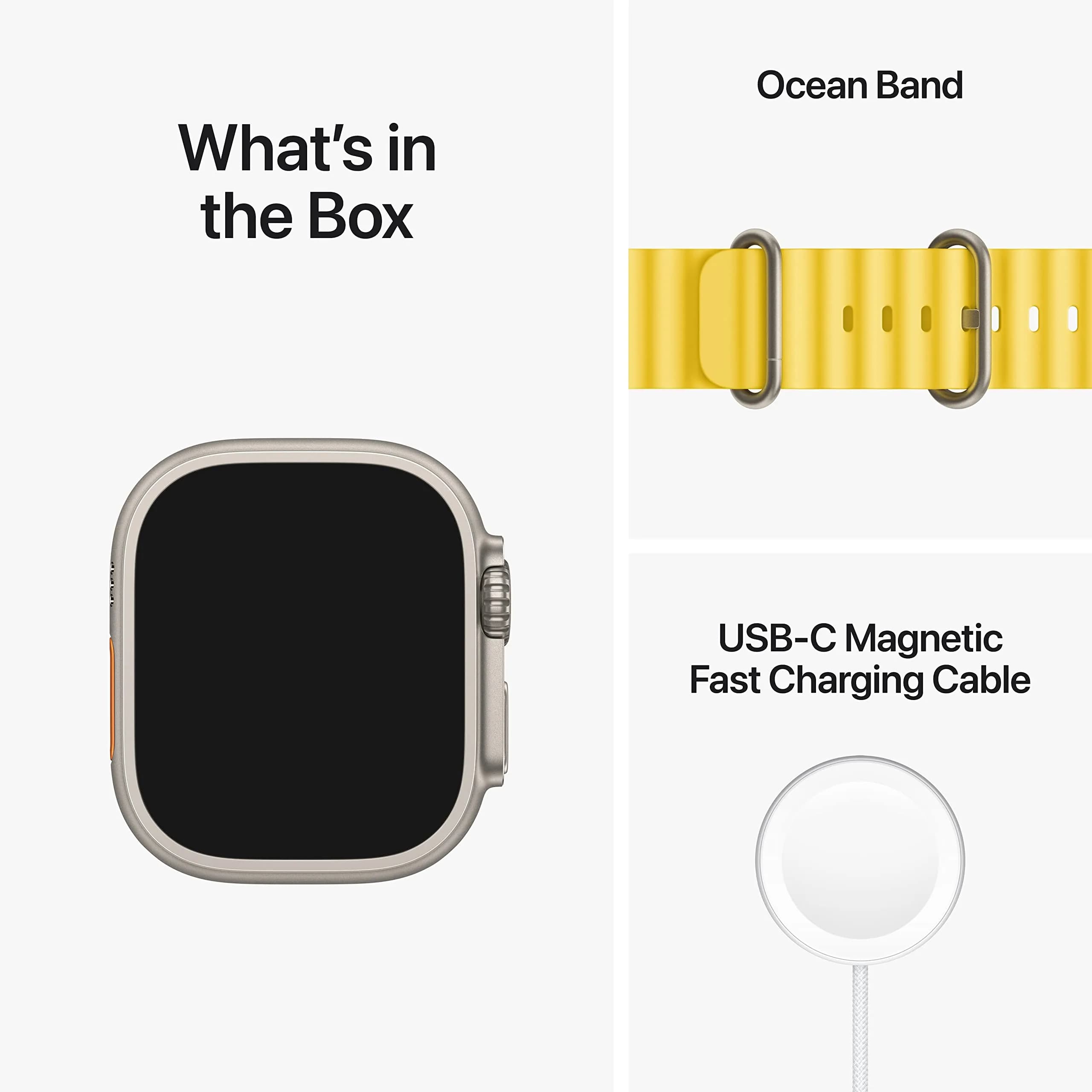 Apple Watch Ultra [GPS + Cellular 49mm] Titanium Case Yellow Ocean Band, One Size | Renewed Smartwatch with 36-Hour Battery - view 9