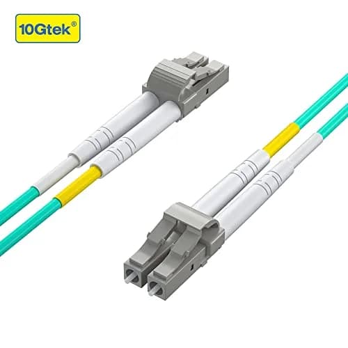10Gtek OM4-LC-LC-D Fiber Patch Cable 3m | 10Gbps Multimode Aqua LSZH Cable thumbnail 4