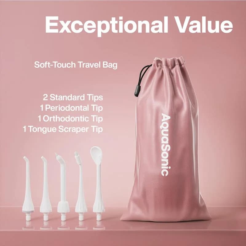AquaSonic Water Flosser Cordless Rechargeable Oral Irrigator with 5 Jet Tips & Travel Bag | Waterproof Deep Cleaning for Teeth & Gums thumbnail 5