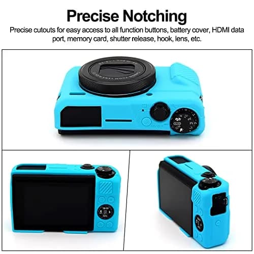 Easy Hood Blue Silicone Camera Case for Canon PowerShot G7X Mark II | Protective Cover thumbnail 4