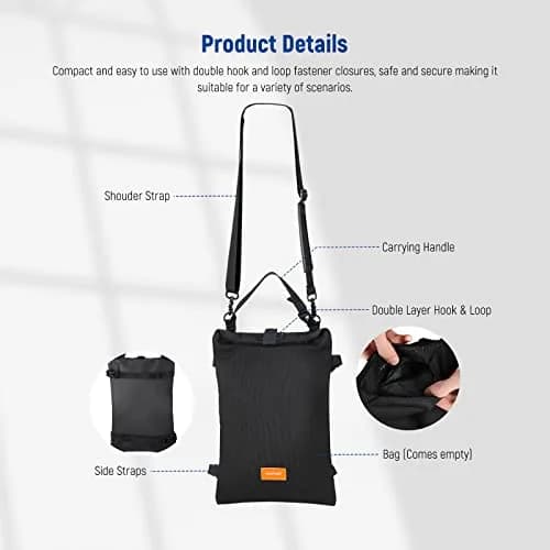 NEEWER Sandbag for Photography 15.5"x9.4" Foldable Handheld Storage Bag with Shoulder Strap Heavy Duty Polyester Support & Stabilizer thumbnail 2