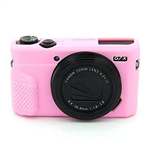 Easy Hood Silicone Camera Case for Canon PowerShot G7X II - Pink | Protective Cover with Precise Cutouts thumbnail 1