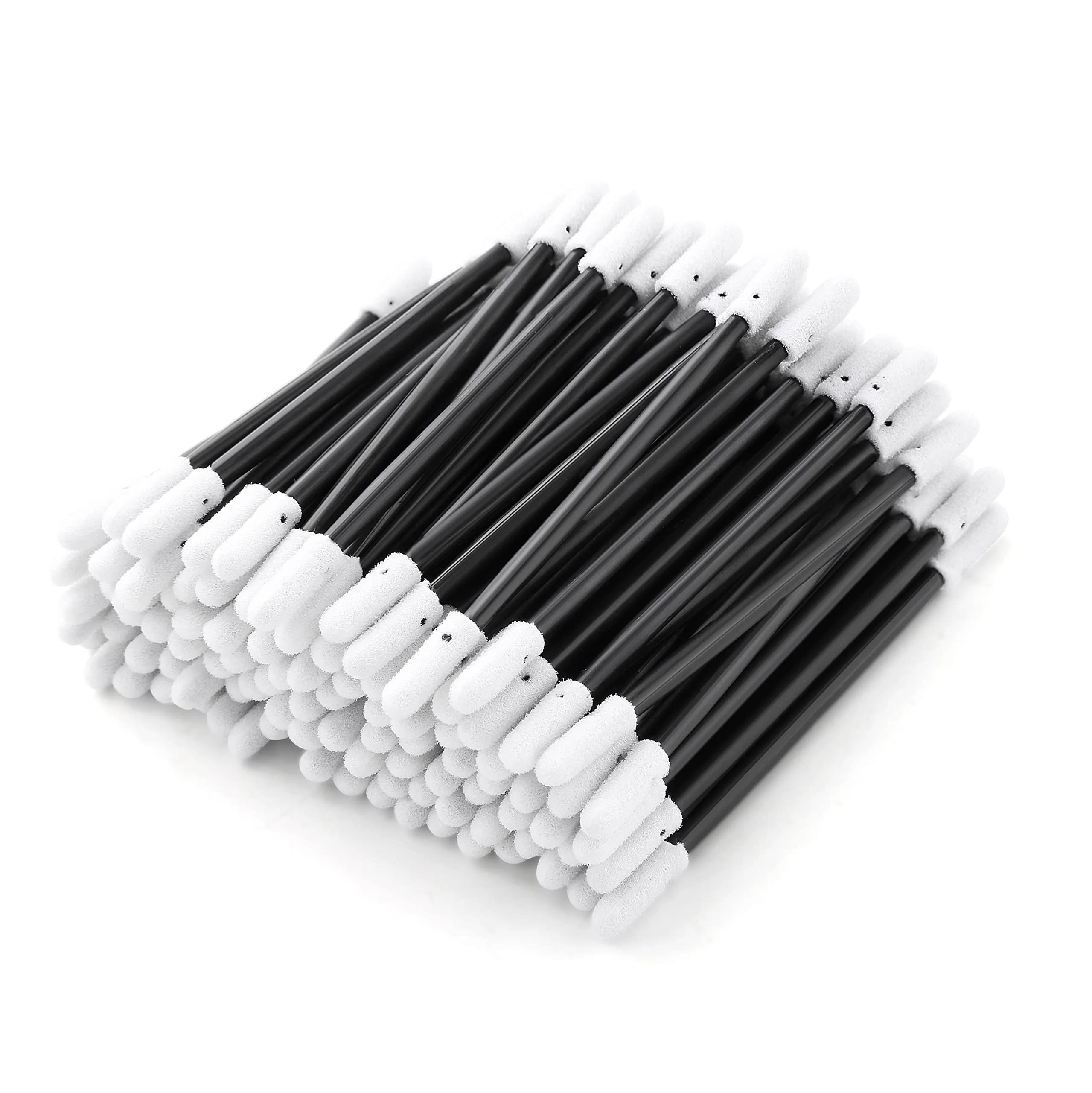 AAwipes 3" Foam Cleaning Swabs Dual Round Heads 200pcs | Micro-precision, solvent resistant, ideal for electronics & lab use — Black