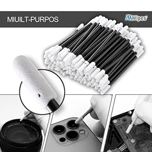 AAwipes 3" Foam Cleaning Swabs Dual Round Heads 200pcs | Micro-precision, solvent resistant, ideal for electronics & lab use thumbnail 3