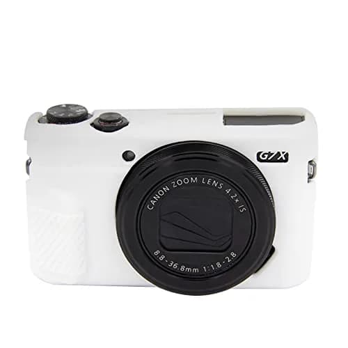 Easy Hood White Silicone Camera Case for Canon Powershot G7X Mark II | Protective Cover thumbnail 1