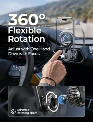 LISEN MagSafe Car Mount, Magnetic Phone Holder for Car Vent with 22 Upgraded Magnets | Purple thumbnail 6