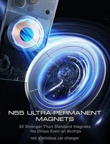 LISEN MagSafe Car Mount, Magnetic Phone Holder for Car Vent with 22 Upgraded Magnets | Purple thumbnail 3