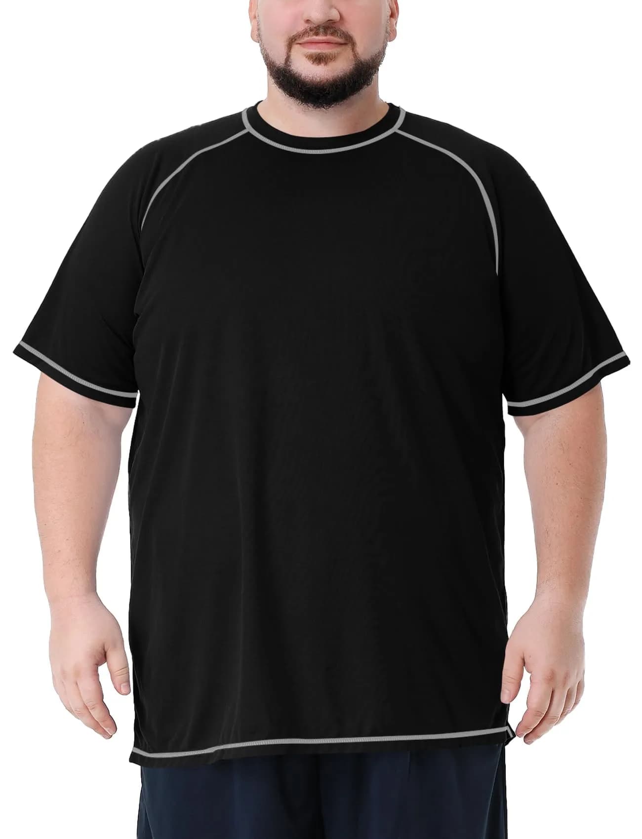Idtswch Big & Tall Rash Guard Sun Protection UPF 50+ | Quick Dry Swim Shirt for Men (4X-Large Big Tall) - main product image
