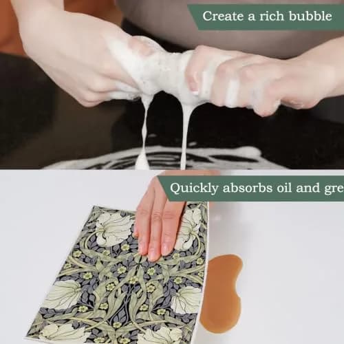 Whaline Vintage Floral Swedish Kitchen Dishcloth, 6 Pcs | Absorbent Cotton, Retro Design for Daily Use thumbnail 6