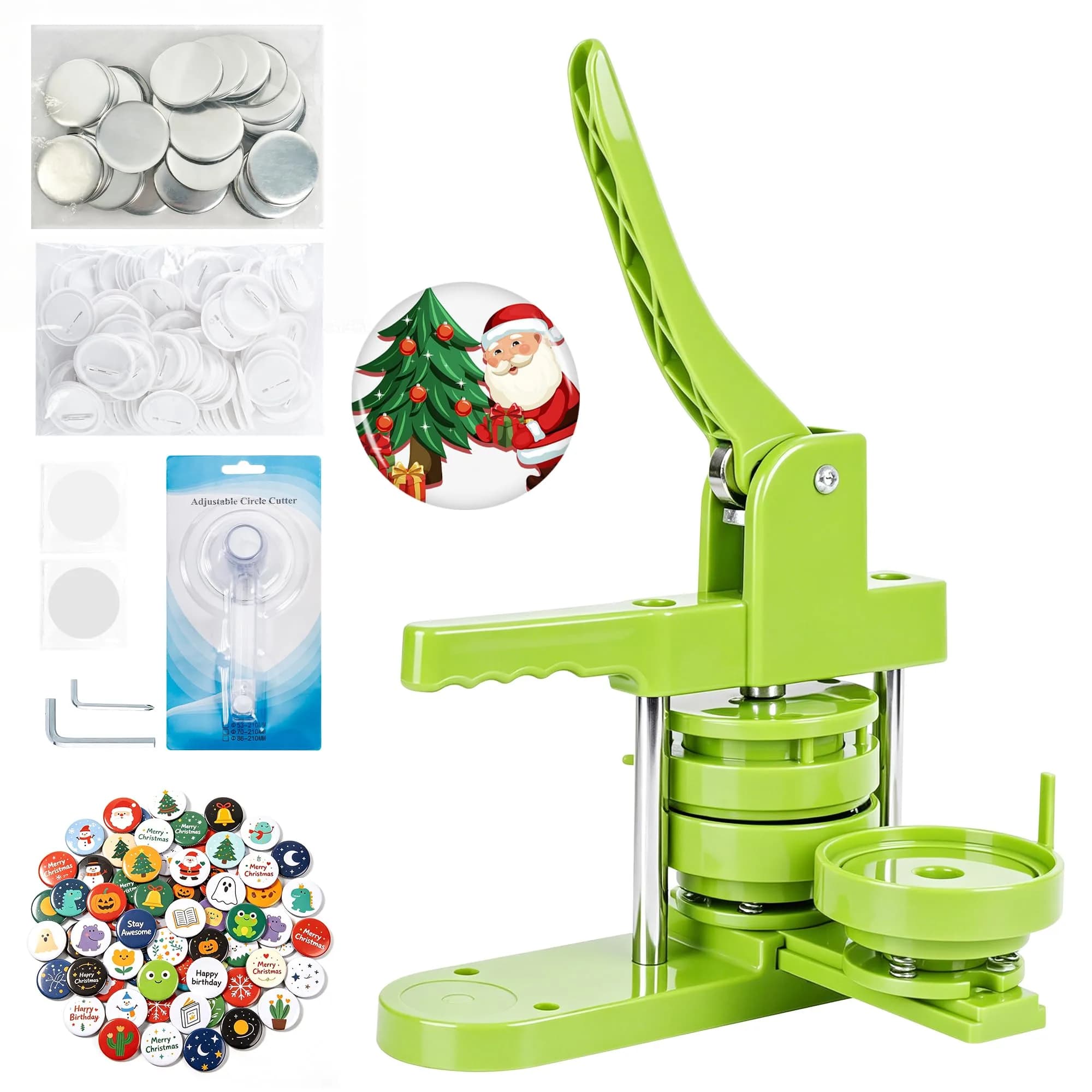 MK.Bear Button Maker Machine 75mm | DIY Button Badge Press with Supplies - main product image