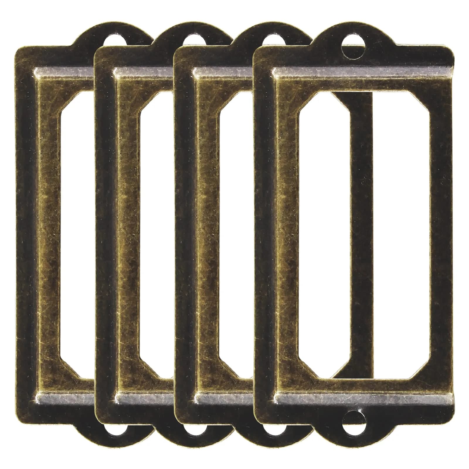 suiwotin Metal Label Holder, 70mm x 33mm | Rustproof, Bronze Finish for Office & School Supplies — Bronze