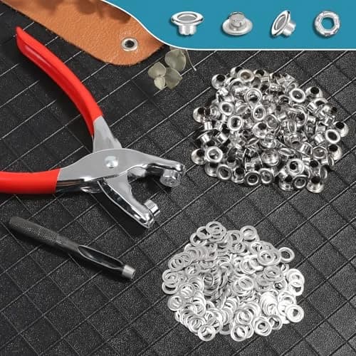 PAXCOO Grommet Tool Kit 6mm 1/4 Inch | Light-Duty Eyelet Kit for Leather & Crafts thumbnail 5