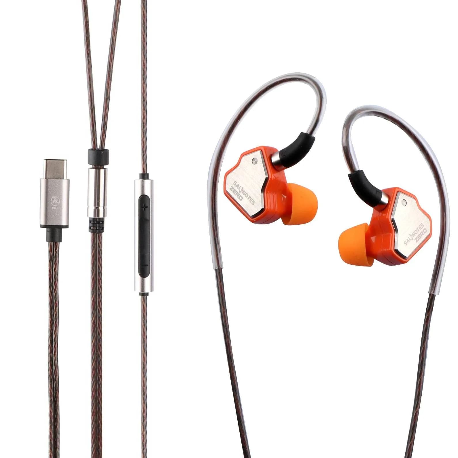 Linsoul 7Hz Salnotes Zero In-Ear Earphone 10mm Dynamic Driver | HiFi Sound, Detachable Cable, Orange — Orange