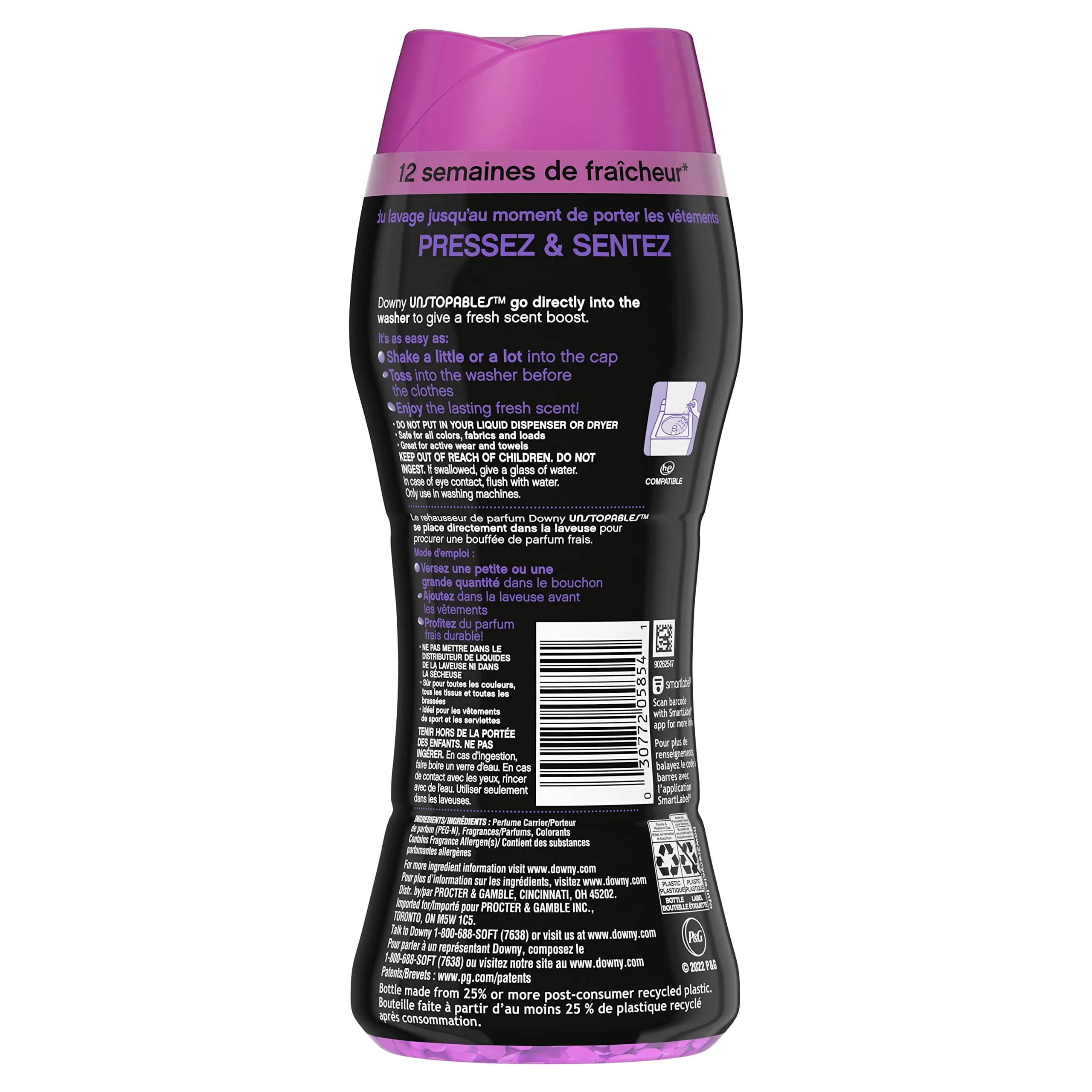 Downy Unstopables Lush In-Wash Scent Booster Beads 156 g (5.5 oz) | Long-Lasting Fragrance - view 2