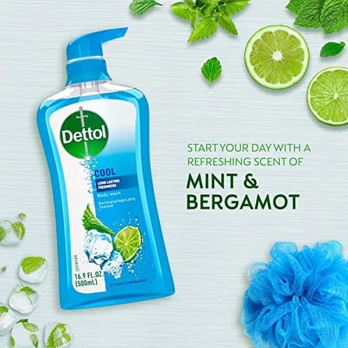 Dettol Cool Body Wash and Shower Gel 16.90 Fl Oz | Refreshing Mint & Bergamot for Active Skin thumbnail 9