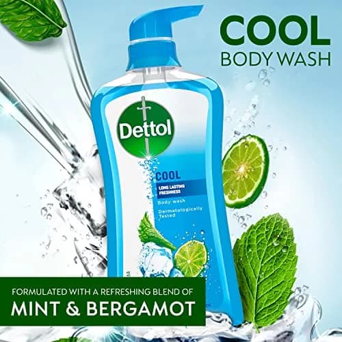 Dettol Cool Body Wash and Shower Gel 16.90 Fl Oz | Refreshing Mint & Bergamot for Active Skin thumbnail 3