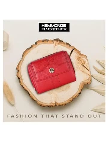 HAMMONDS FLYCATCHER Red Leather Ladies Wallet with 14 Card Slots | RFID Blocking Clutch Purse for Women thumbnail 6