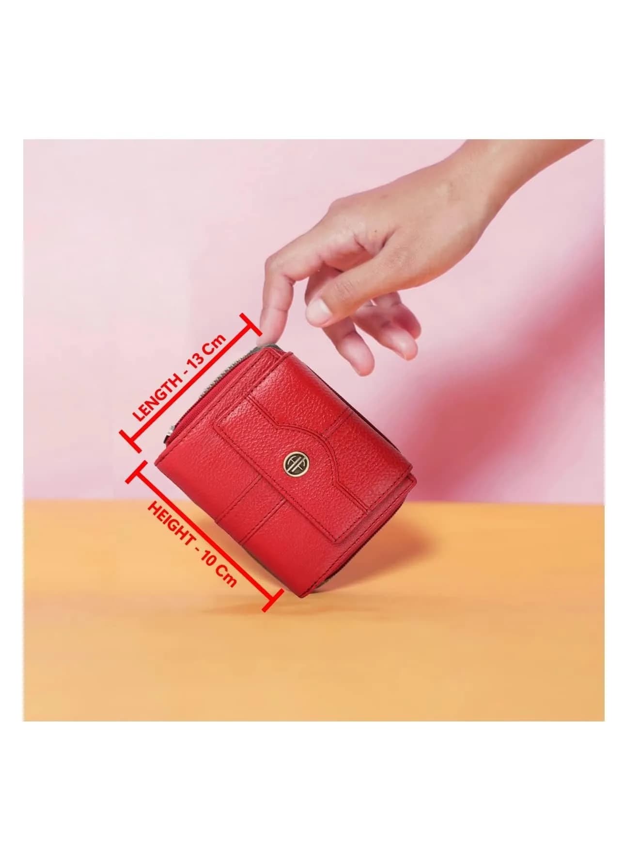 HAMMONDS FLYCATCHER Red Leather Ladies Wallet with 14 Card Slots | RFID Blocking Clutch Purse for Women - view 2