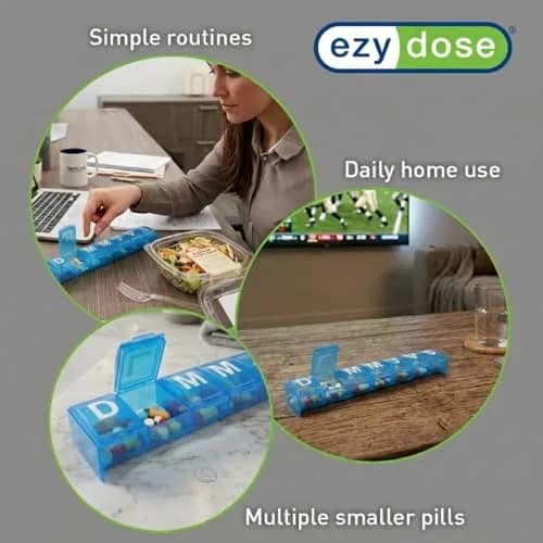 EZY DOSE Weekly Pill Organizer Large Spanish Compartments | 7-Day Medication Planner thumbnail 9