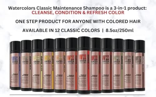 Watercolors Color Depositing Hair Dye Shampoo, Clear, 8 Fl Oz | Vibrant Color & Shine thumbnail 3