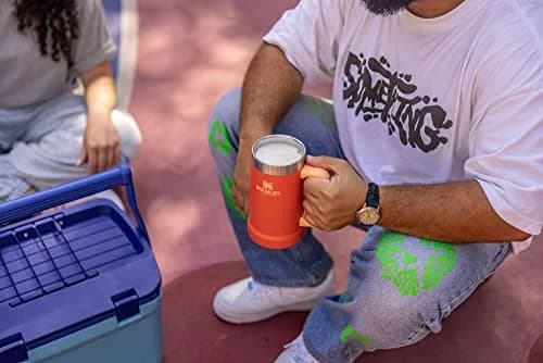 STANLEY Stay-Chill Beer Stein 709ml (24 oz) | Heavy Duty Big Grip Handle | Insulated Stainless Steel Party Mug | Tigerlily thumbnail 6