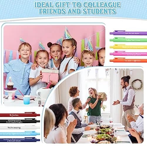 Teling 100 Pcs Inspirational Pens Bulk, Classic Colors, Classic Style | Smooth Writing, Bulk Pack thumbnail 5