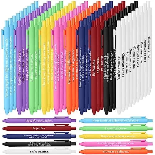 Teling 100 Pcs Inspirational Pens Bulk, Classic Colors, Classic Style | Smooth Writing, Bulk Pack thumbnail 1