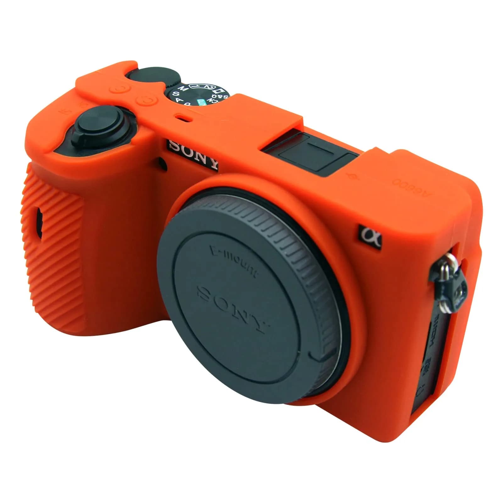 Easy Hood Camera Case for Sony A6600 ILCE-6600 in Orange | Silicone Protective Cover — Orange