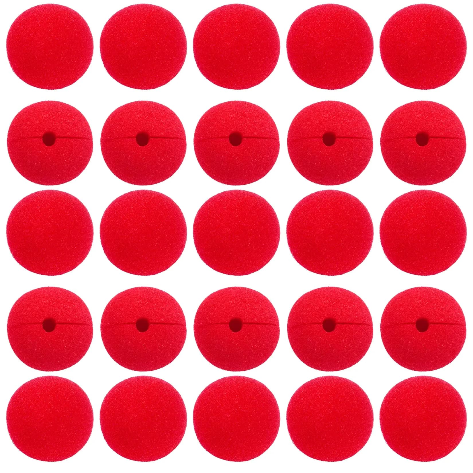jiebor Red 25PCS Clown Nose Accessories | 5 cm (2 inches)