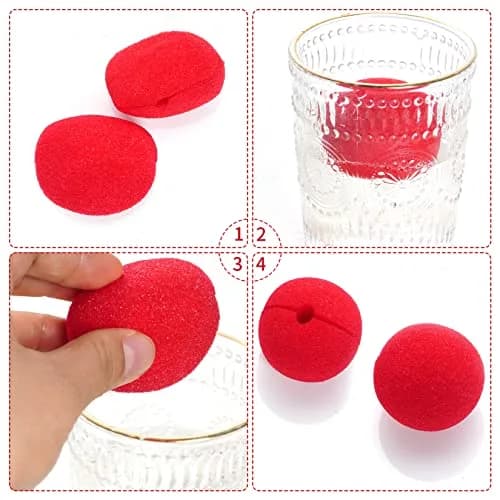 jiebor Red 25PCS Clown Nose Accessories | 5 cm (2 inches) thumbnail 2