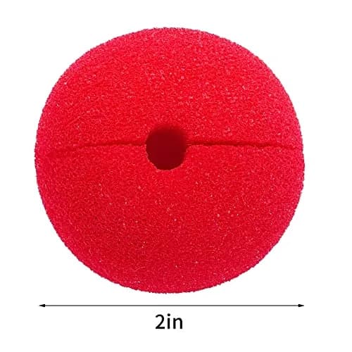 jiebor Red 25PCS Clown Nose Accessories | 5 cm (2 inches) thumbnail 3