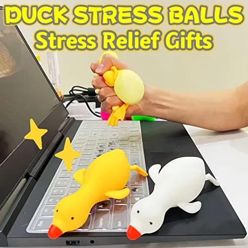Kawaite Duck Dough Ball Miniature Animal Figurines 1 Pack | Stress Relief Squishy Toy for Adults thumbnail 6