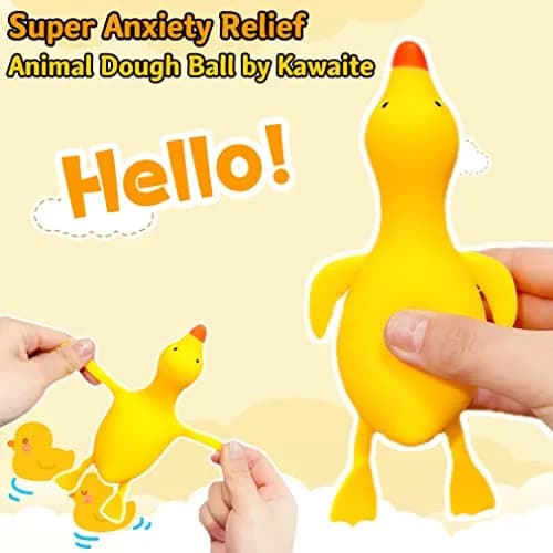 Kawaite Duck Dough Ball Miniature Animal Figurines 1 Pack | Stress Relief Squishy Toy for Adults thumbnail 2