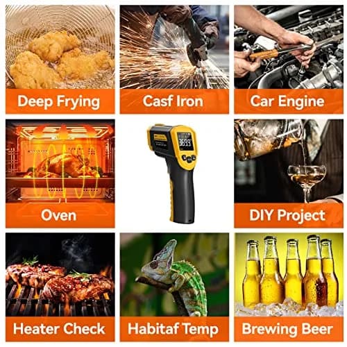 Wintall Infrared Thermometer Laser Temperature Gun -50°C ~ 1000°C ( -58°F ~ 1832°F) | Industrial & Cooking Surface Measurement thumbnail 6
