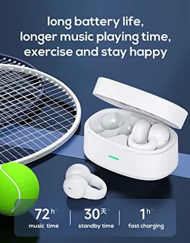 ZOUKAI Open Ear Clip Wireless Earbuds with Bluetooth 5.3 | Safe Listening for Travel & Sports thumbnail 5