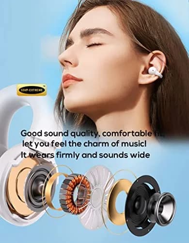 ZOUKAI Open Ear Clip Wireless Earbuds with Bluetooth 5.3 | Safe Listening for Travel & Sports thumbnail 7