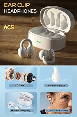 ZOUKAI Open Ear Clip Wireless Earbuds with Bluetooth 5.3 | Safe Listening for Travel & Sports thumbnail 3