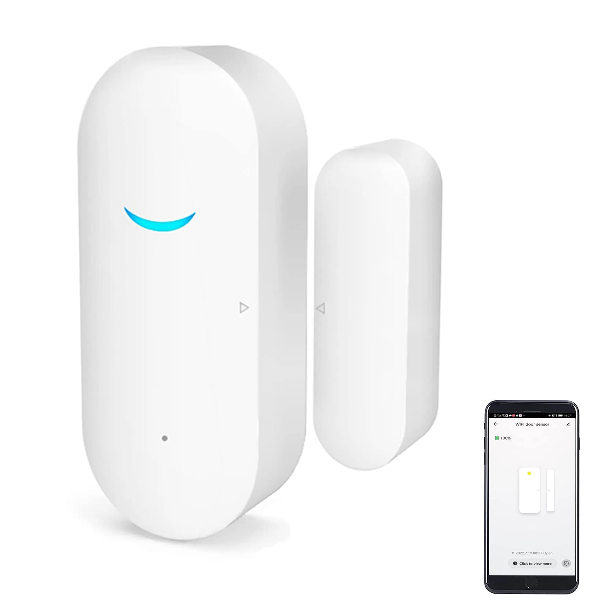 SENCKIT WiFi Door & Window Sensors 3-Pack | Home Security Alarm System with Alexa & Google Compatibility