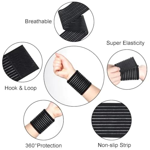 Rbenxia Elastic Wrist Compression Bandage Adjustable Wrist Strap Hand Brace | Support for Wrist Pain & Injury thumbnail 4