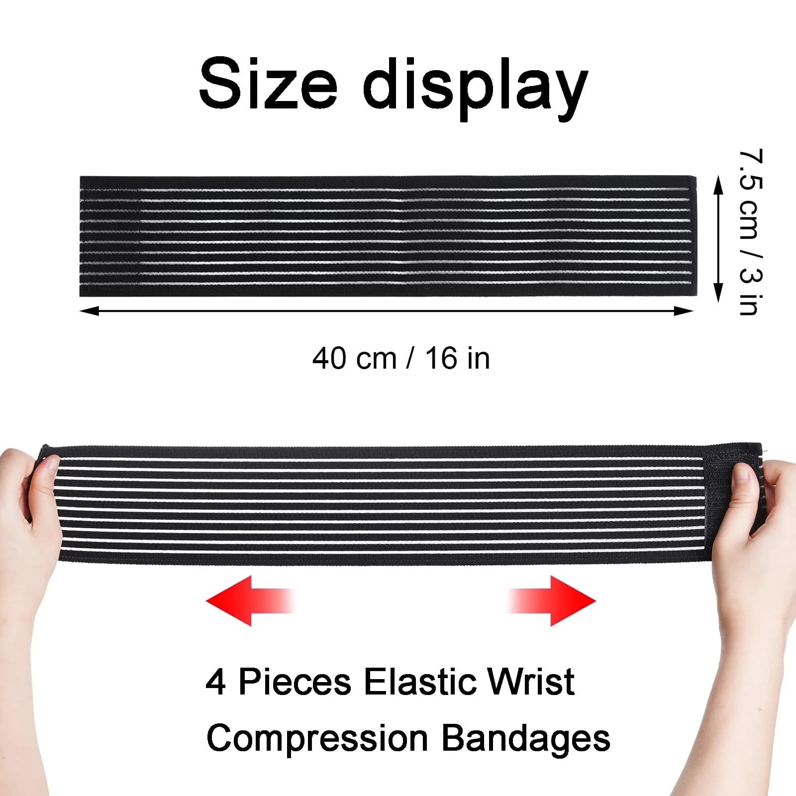 Rbenxia Elastic Wrist Compression Bandage Adjustable Wrist Strap Hand Brace | Support for Wrist Pain & Injury - view 2